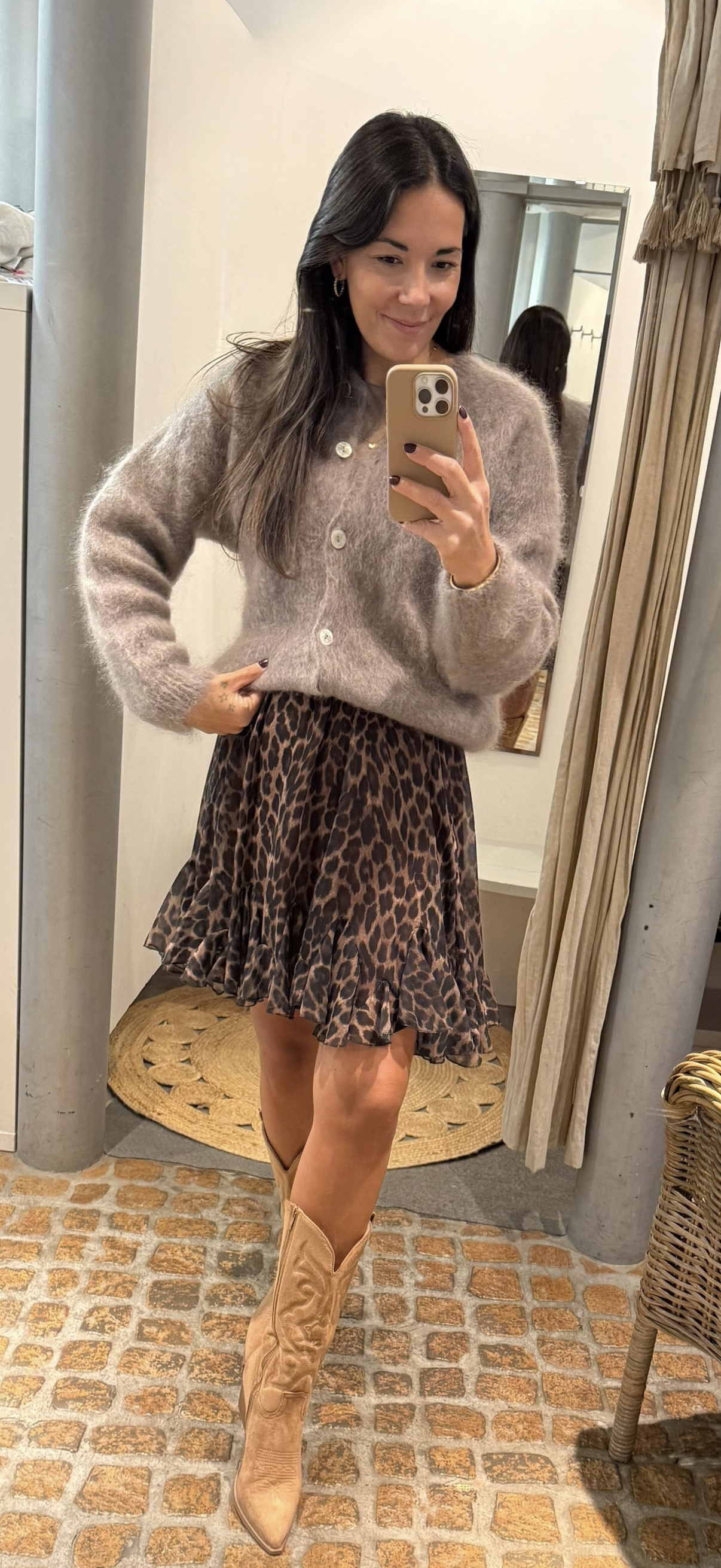 Kuscheliger Mohair Cardigan braun