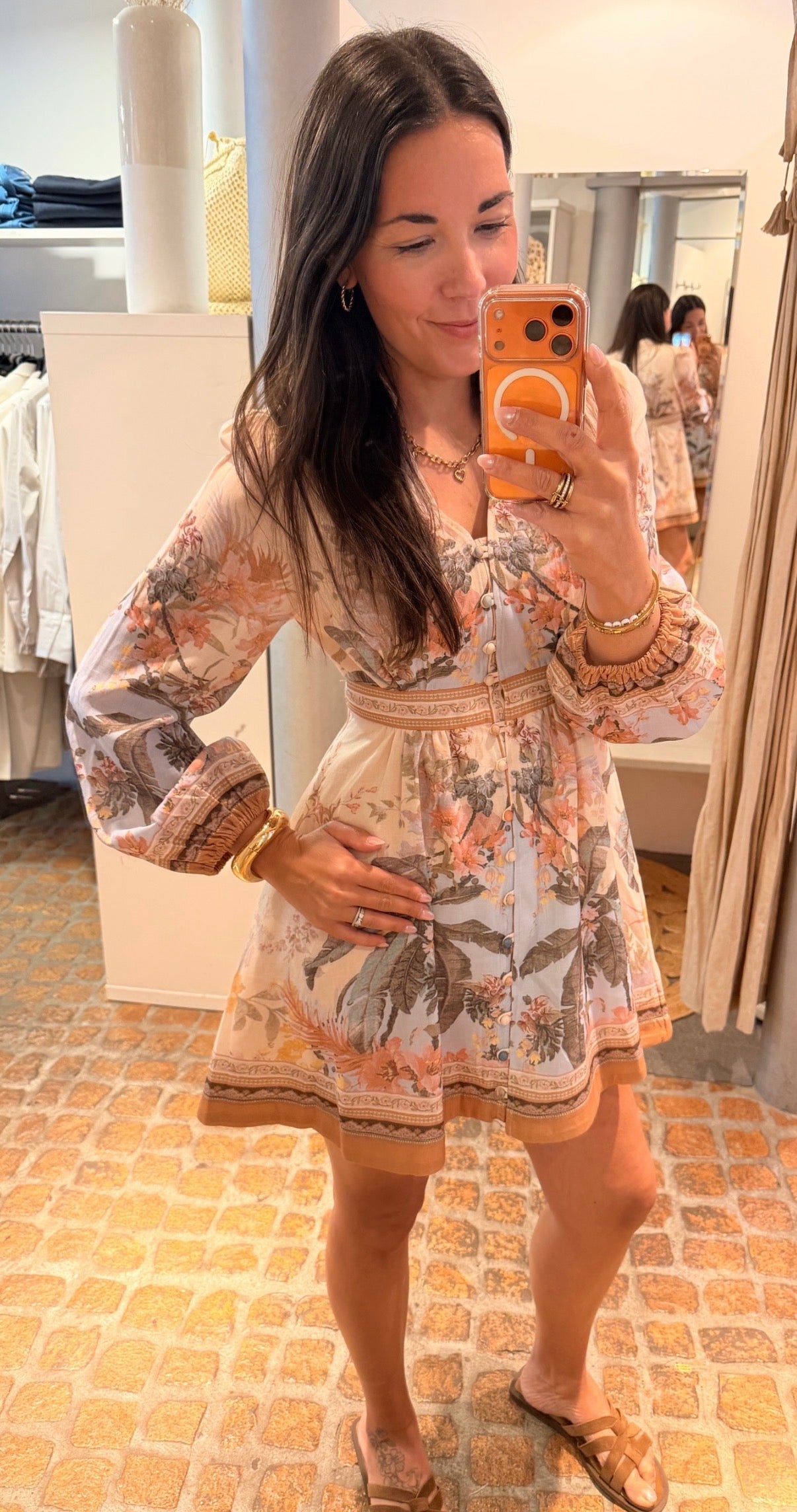 MINI KLEID FLOWER PRINT
