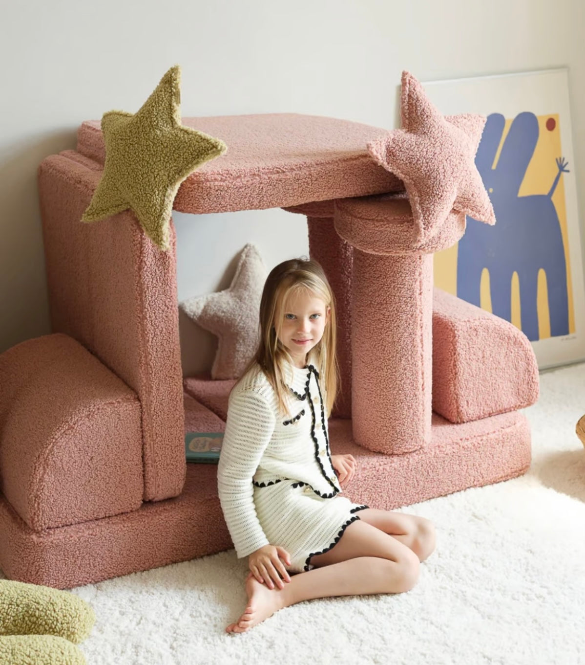Wigiwama Spielsofa Teddy in Guave Altrosa