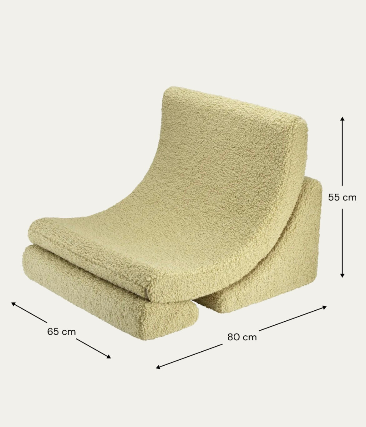 Wigiwama Moon Chair Teddy Matcha