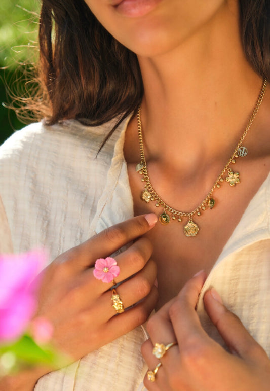 My Jewellery Botanical Kette mit Candy Blumen gold