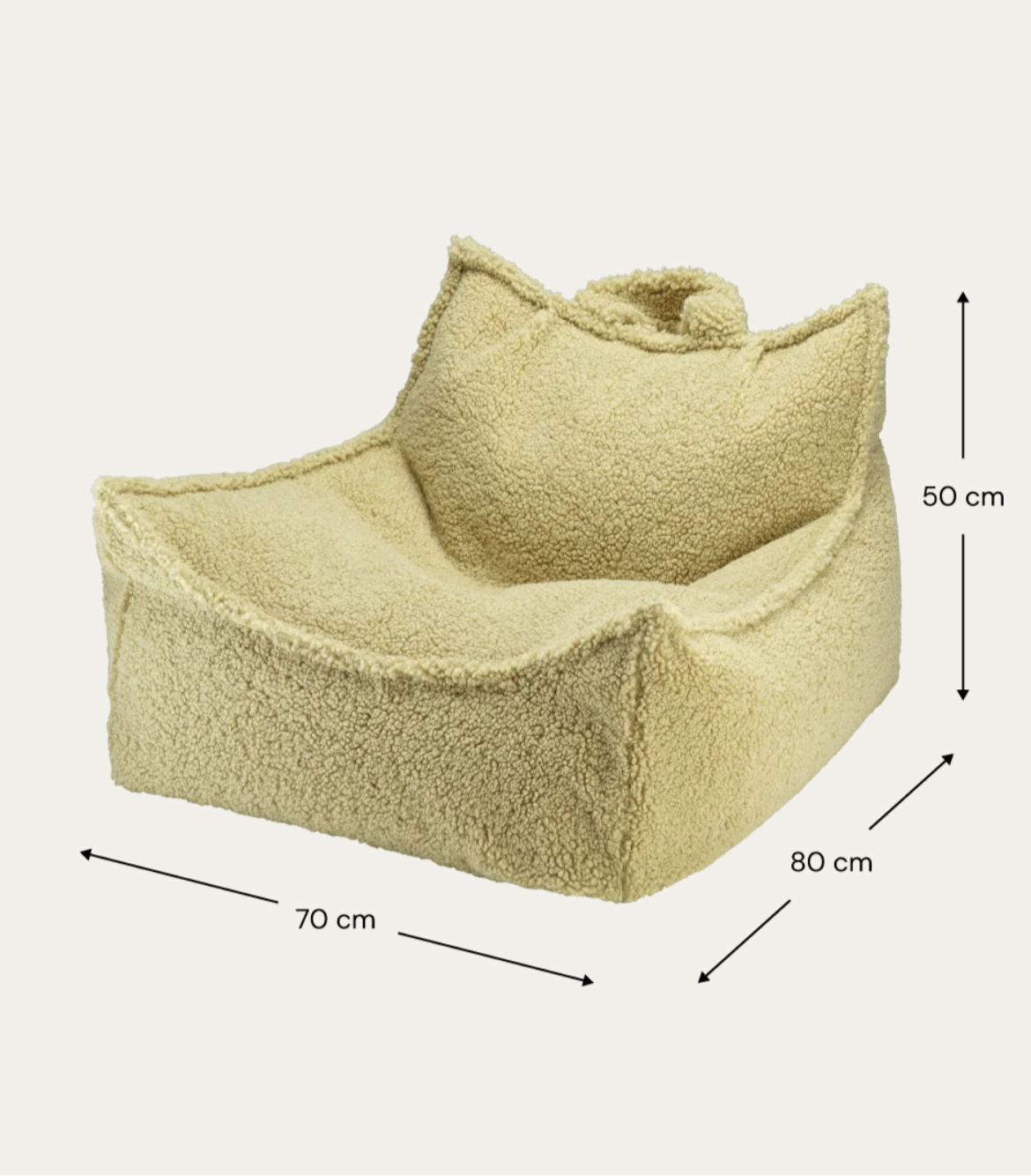 Wigiwama Sitzsack Sessel Teddy in Matcha