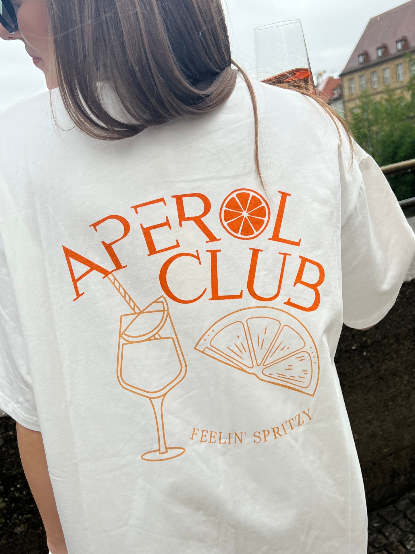 Shirtdress „Aperol“ in weiß