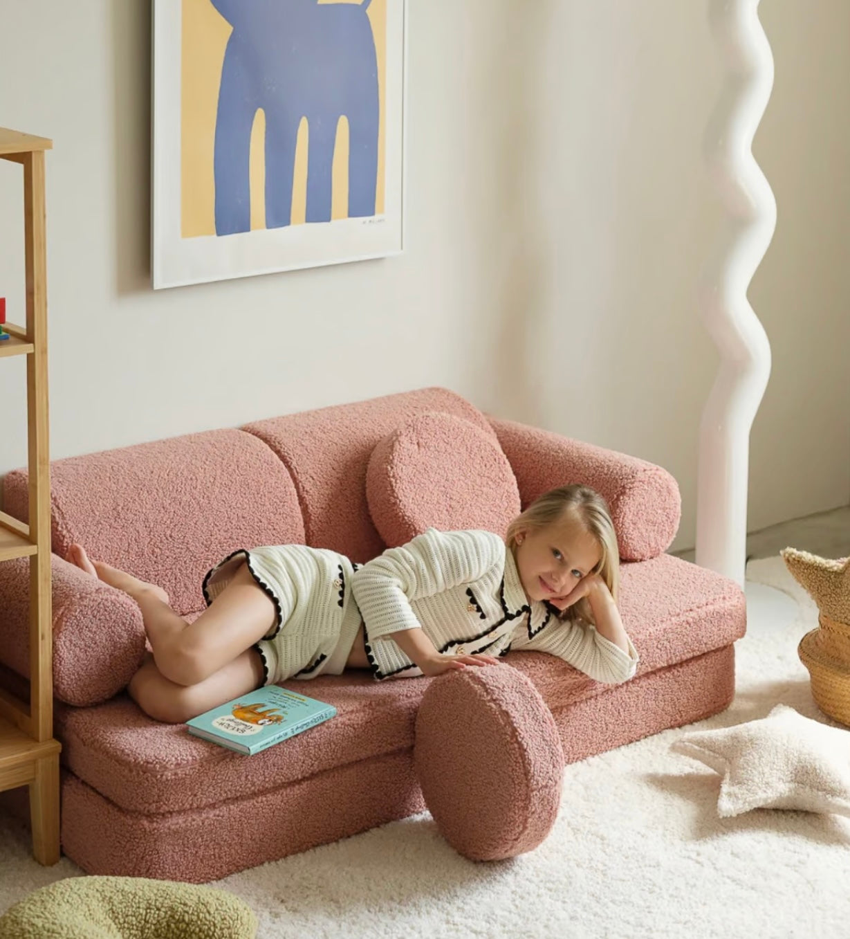 Wigiwama Spielsofa Teddy in Guave Altrosa