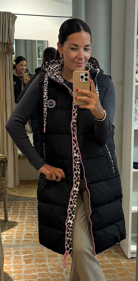 Zwillingsherz Steppweste LEO in schwarz