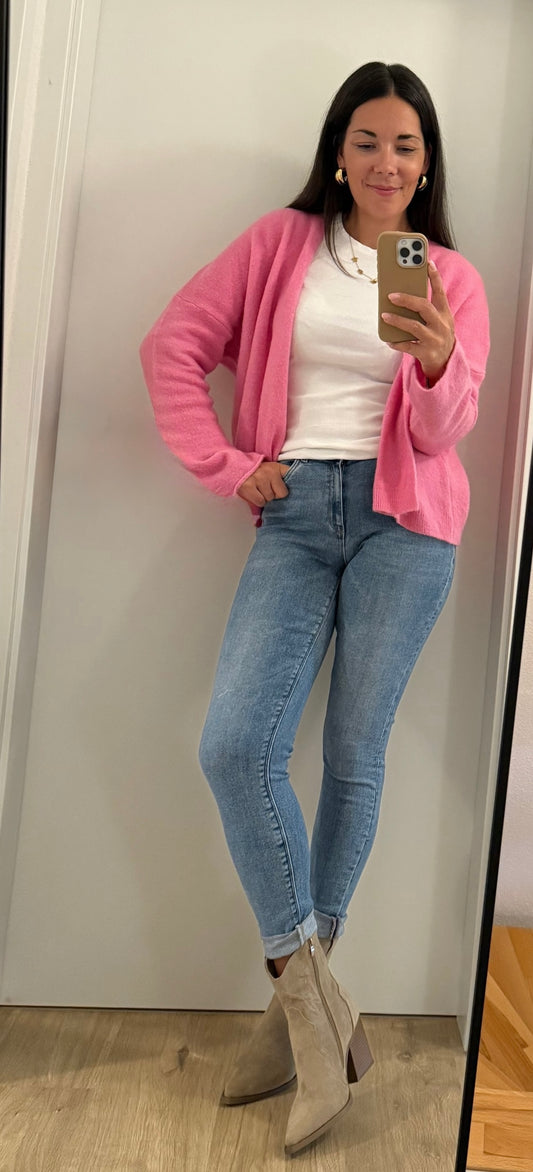 Cardigan in Rosa