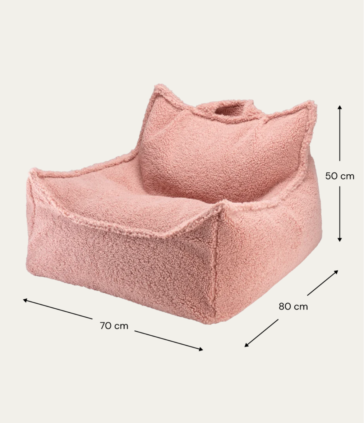 Wigiwama Sitzsack Sessel Teddy in Guava Altrosa