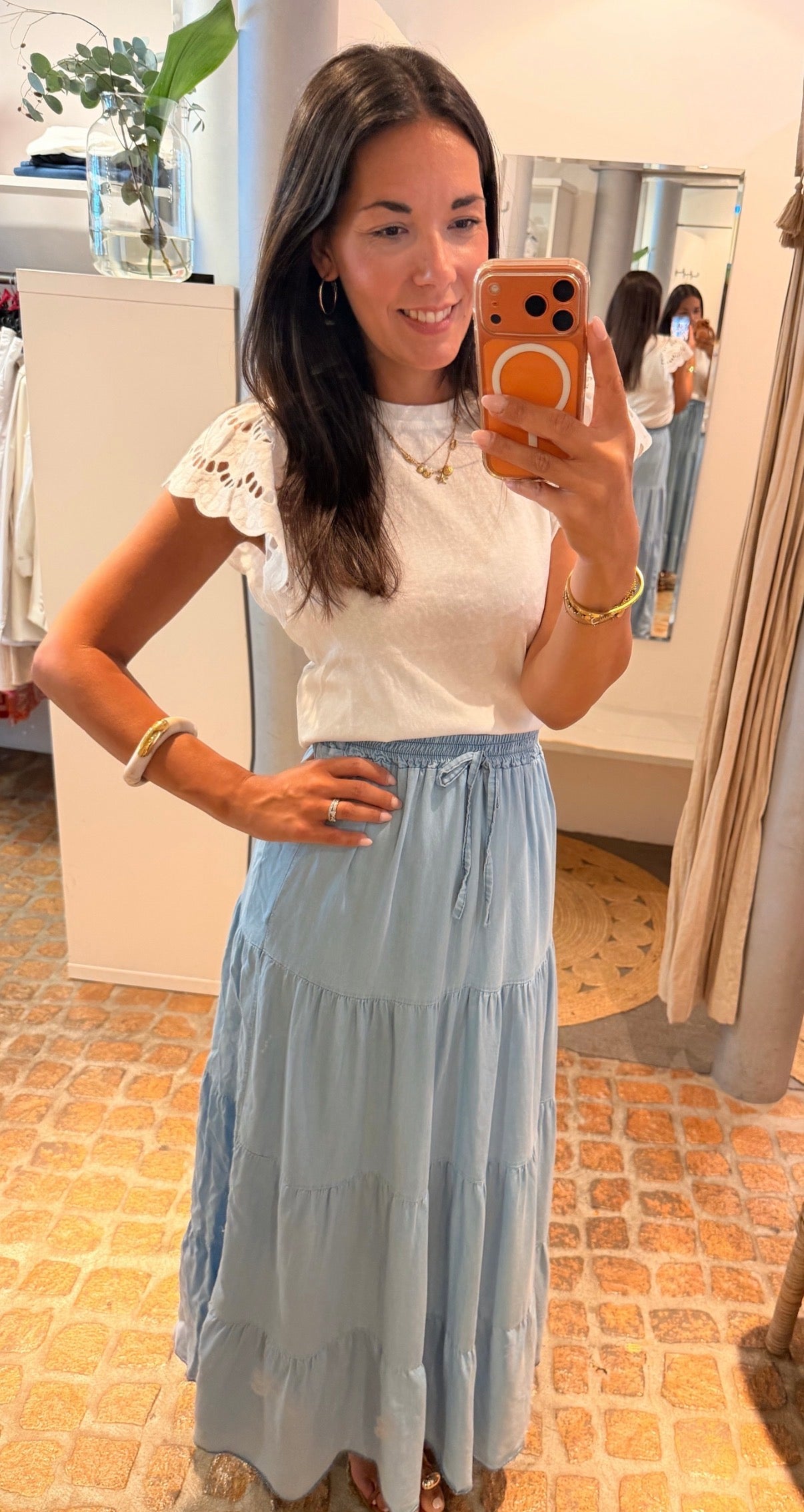 MAXI ROCK TENCEL DENIM