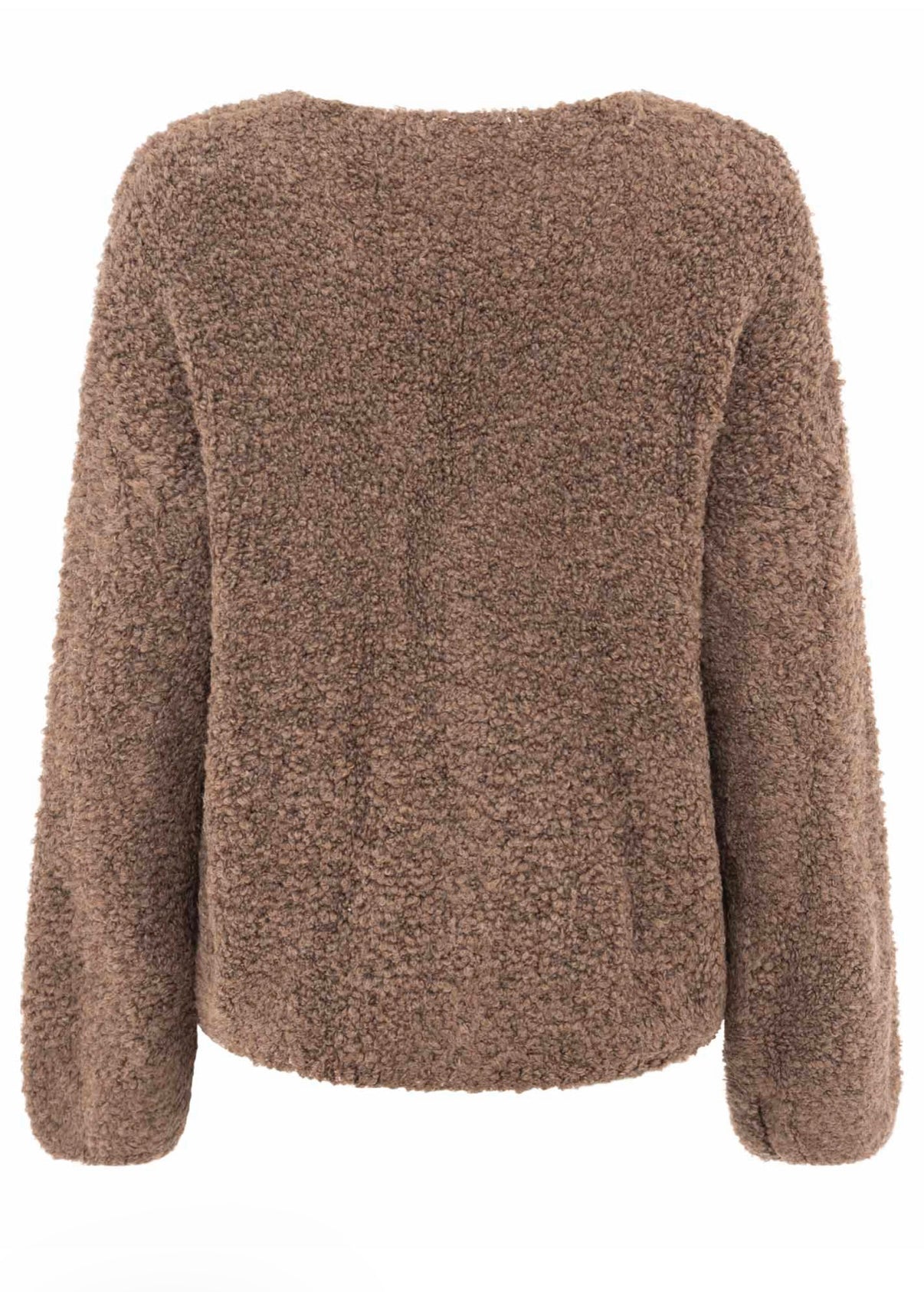 Zwillingsherz Plüsch Cardigan in braun