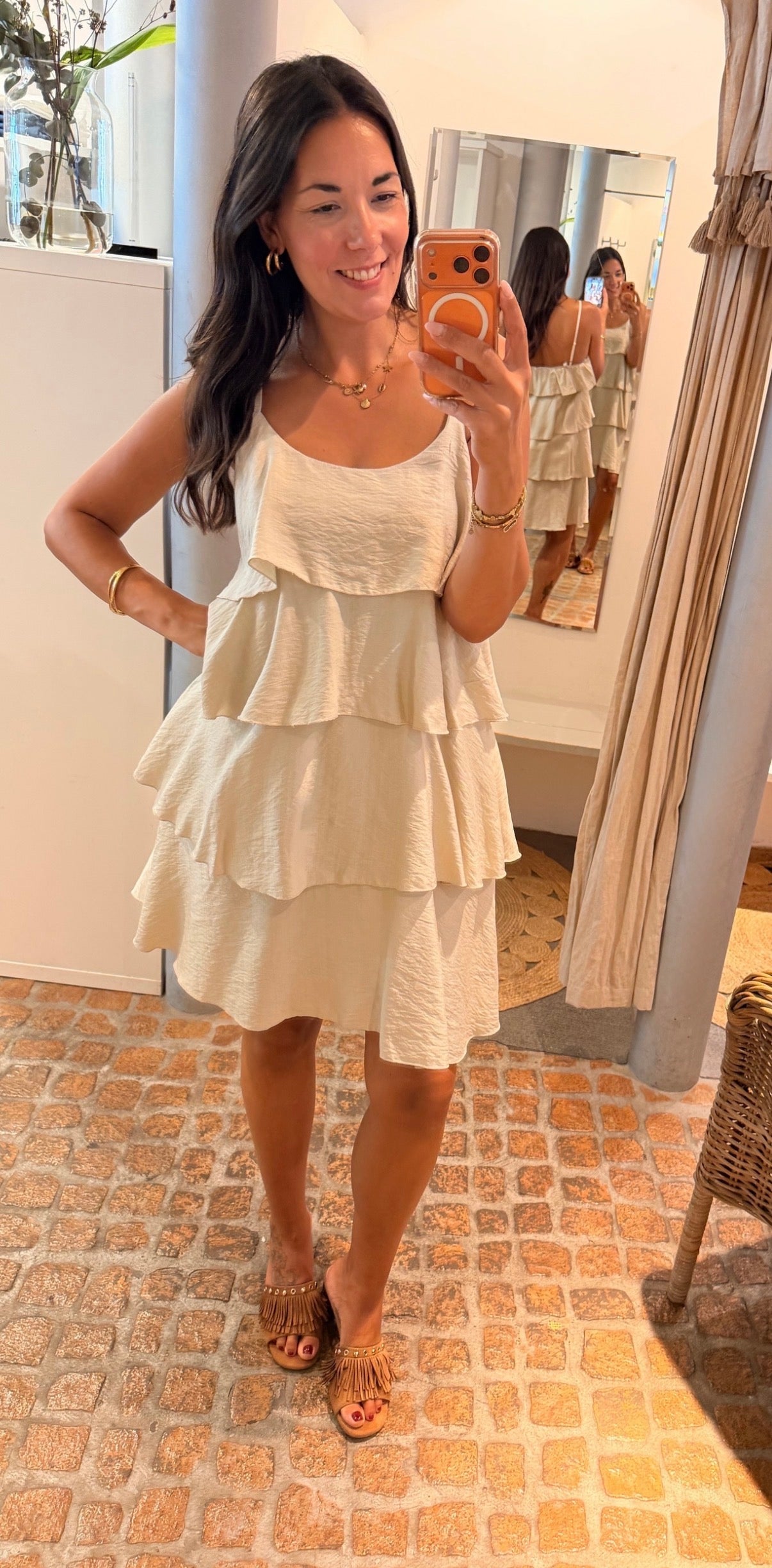 MIDI DRESS CHAMPAGNER