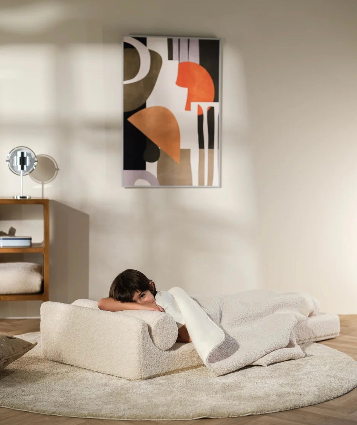 Flipster Modul Sessel Teddy Cremeweiß