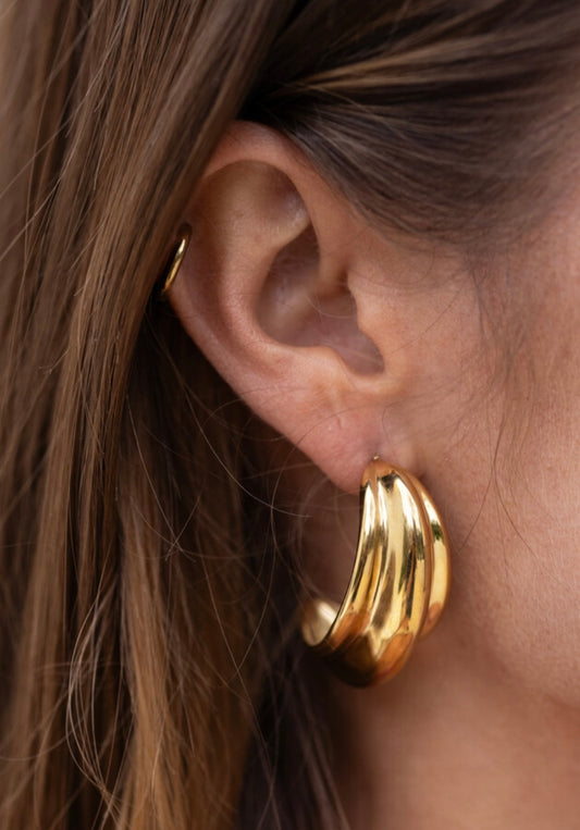 My Jewellery Dreifache Creolen oval in gold