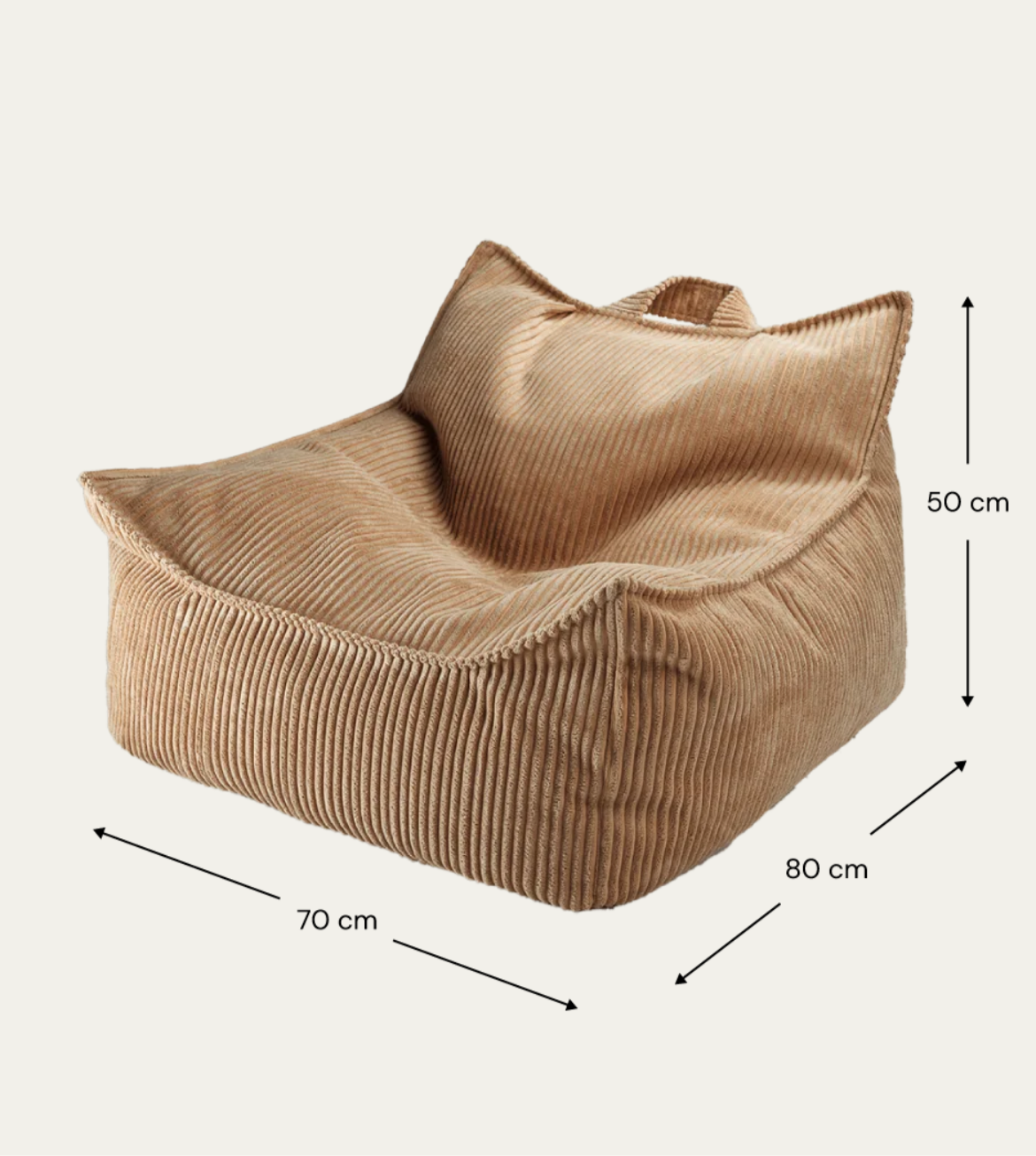 Wigiwama Sitzsack Sessel Cord Toffee