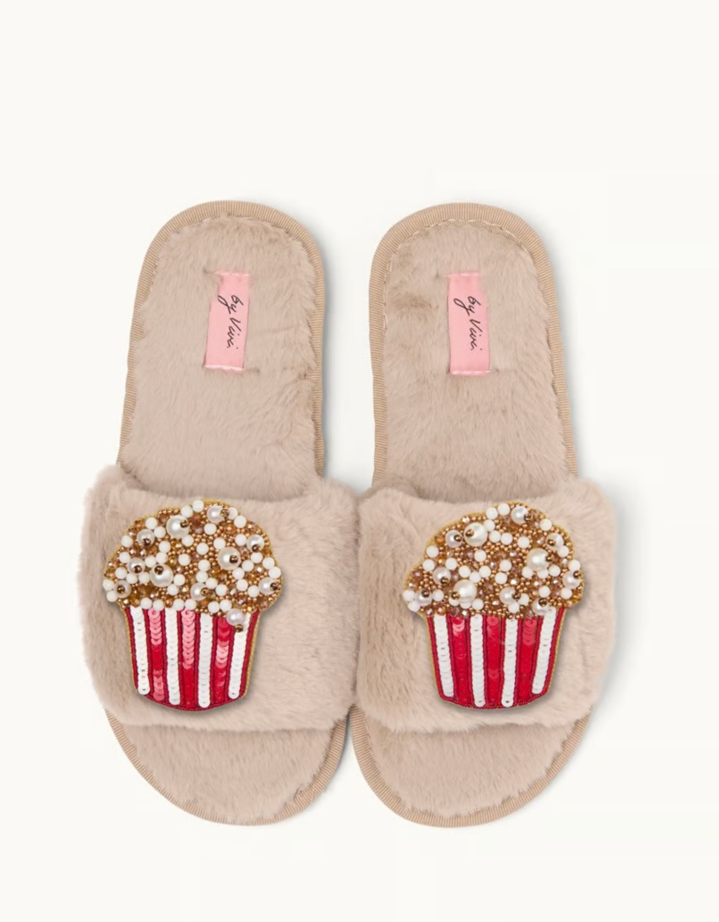 Cozy Slippers Beige Popcorn