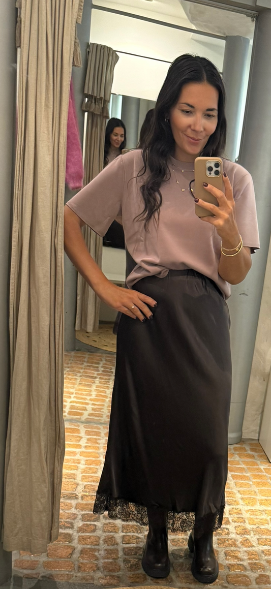 Satinrock in dunkelbraun