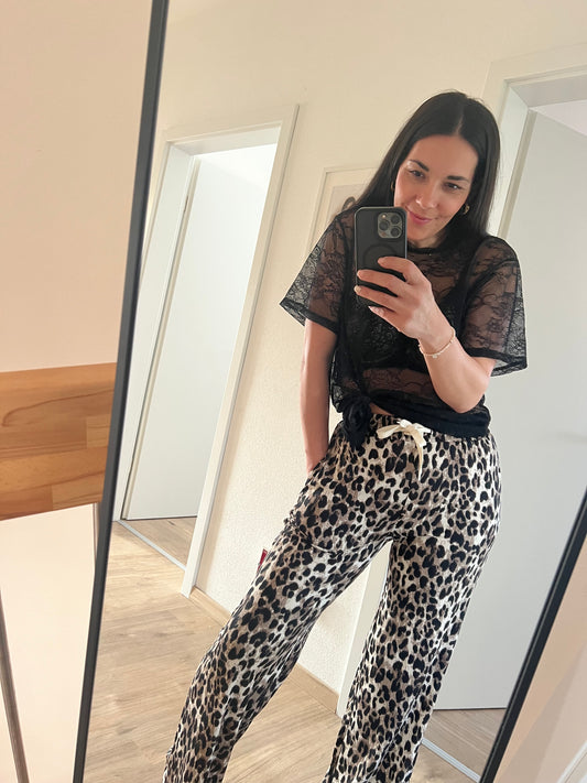 Lace Shirt Oversize black