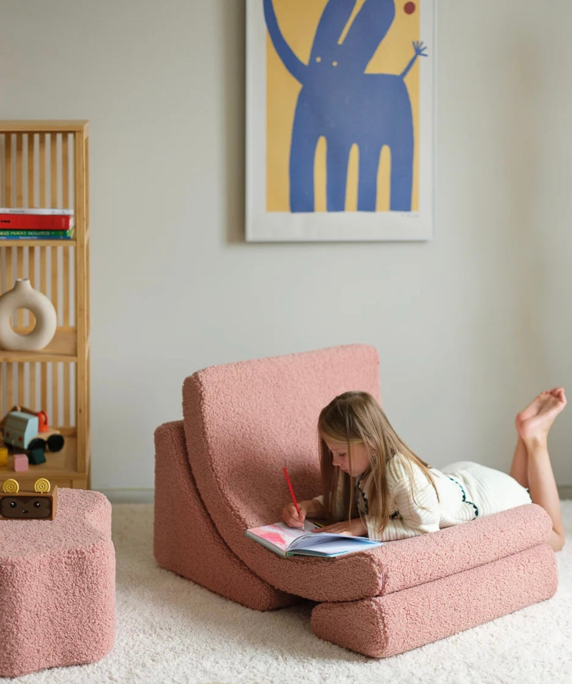 Wigiwama Moon Chair Teddy Guave Altrosa