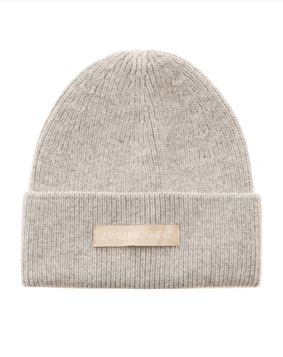 Zwillingsherz Mütze in grau