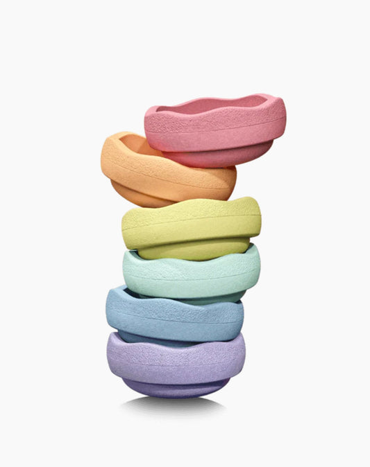 Stapelstein 6er Set Rainbow Pastel