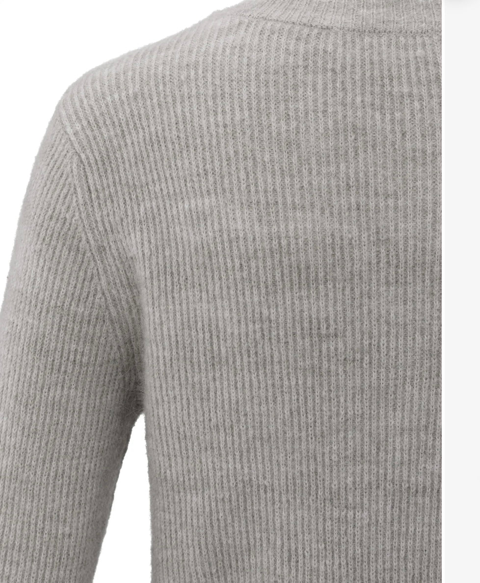 YAYA Cardigan taupe grau melange