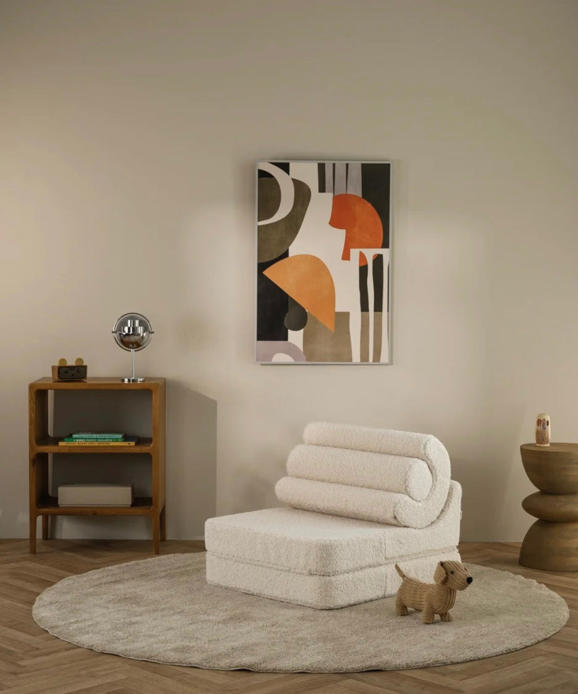 Flipster Modul Sessel Teddy Cremeweiß