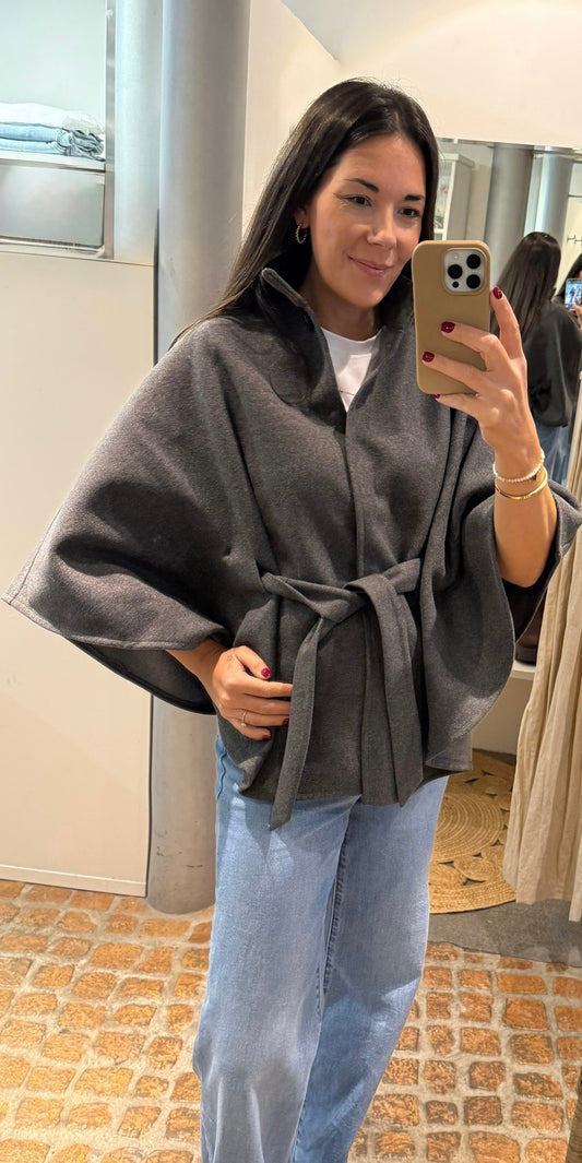 YAYA Poncho in Anthrazit