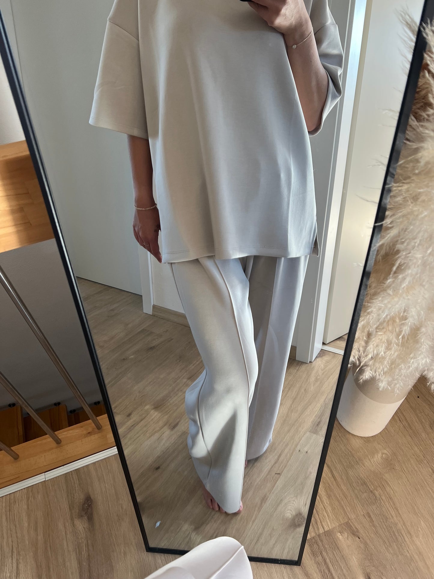 Hose Milano in beige super weich