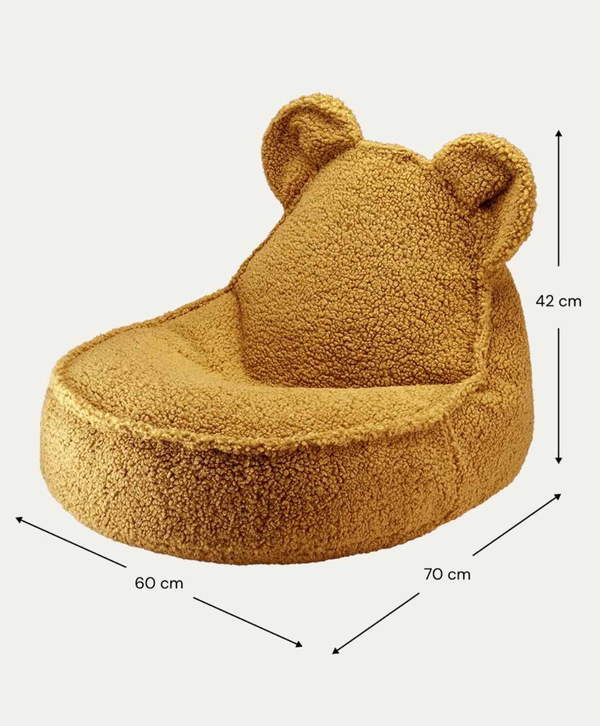 Wigiwama Sitzsack Bär Teddy in Ahorn