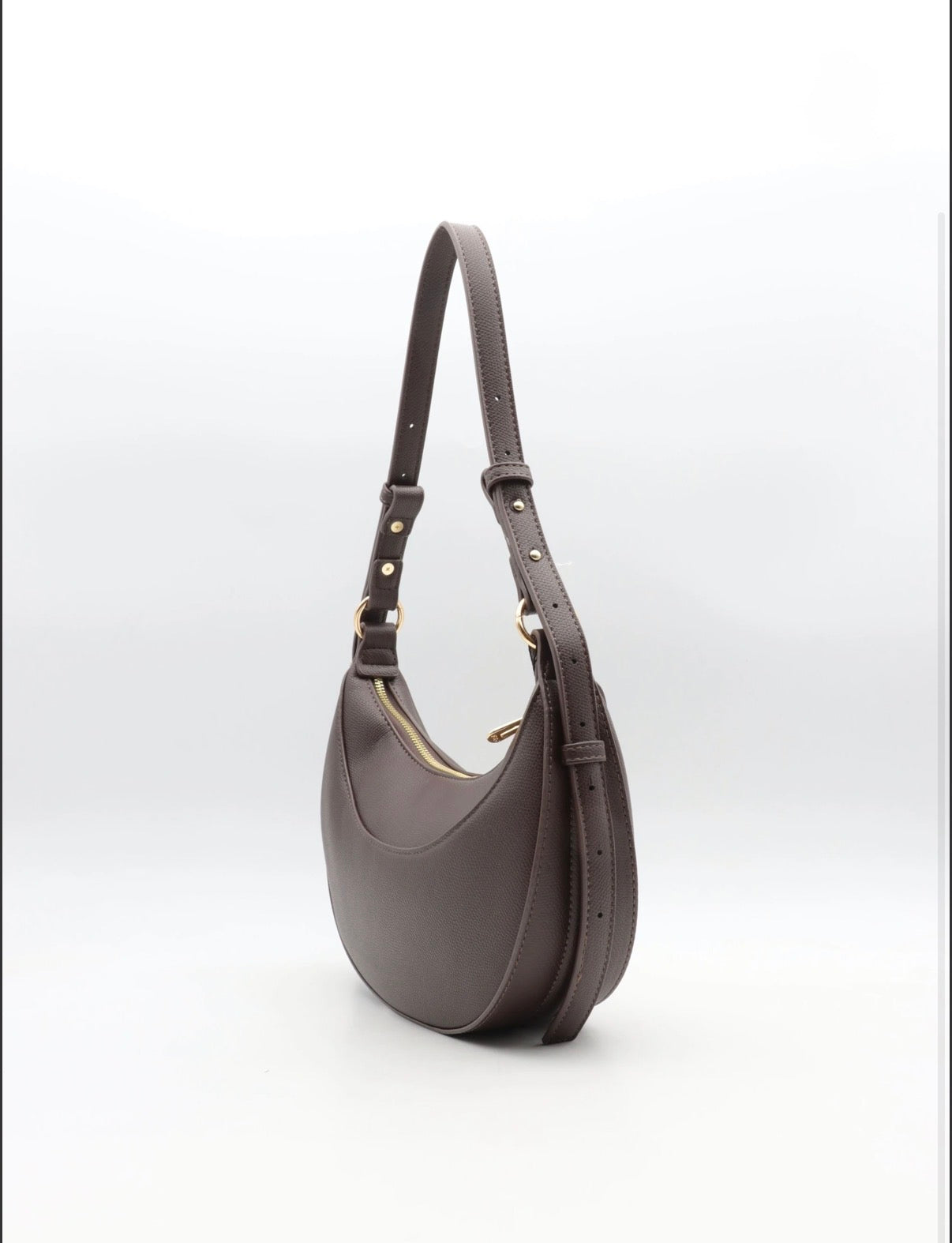 HALF MOON BAG GLATTLEDER SCHOKOBRAUN