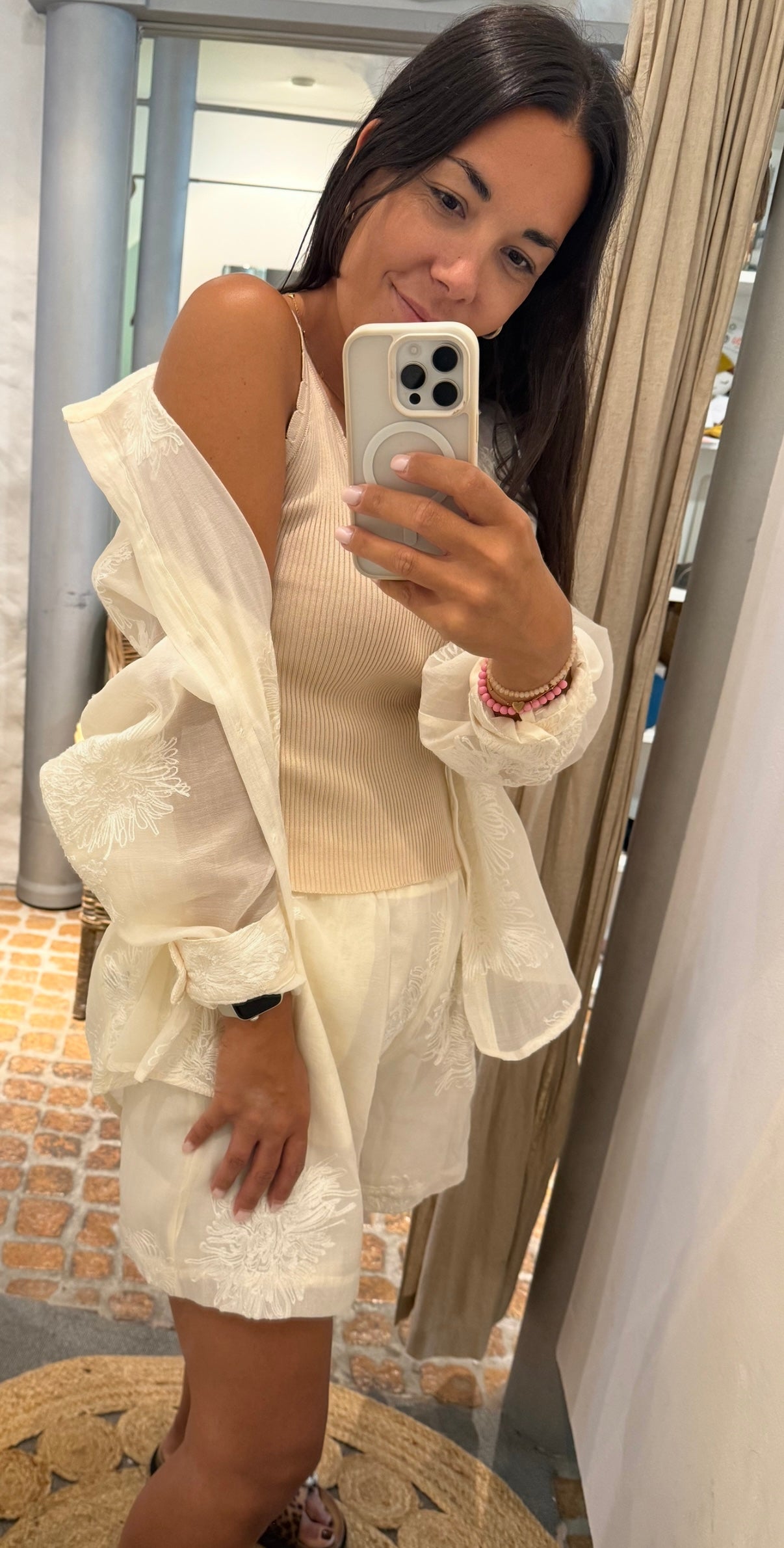 Feine Bluse transparent Flower
