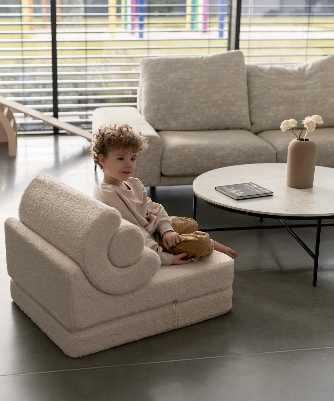 Flipster Modul Sessel Teddy Cremeweiß