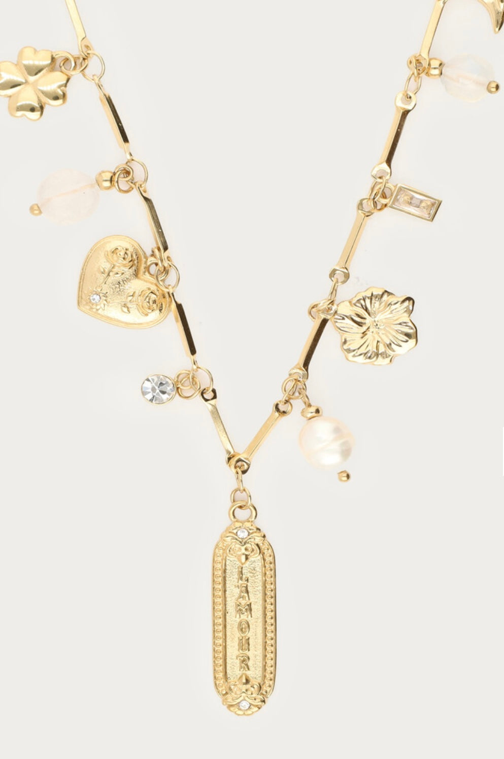 My Jewellery Mystic lange Kette mit Anhängern L’amour gold