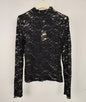 Longsleeve Lace in schwarz