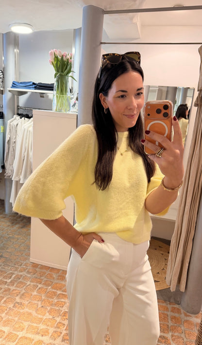 MIDI PULLI KURZARM BUTTER YELLOW