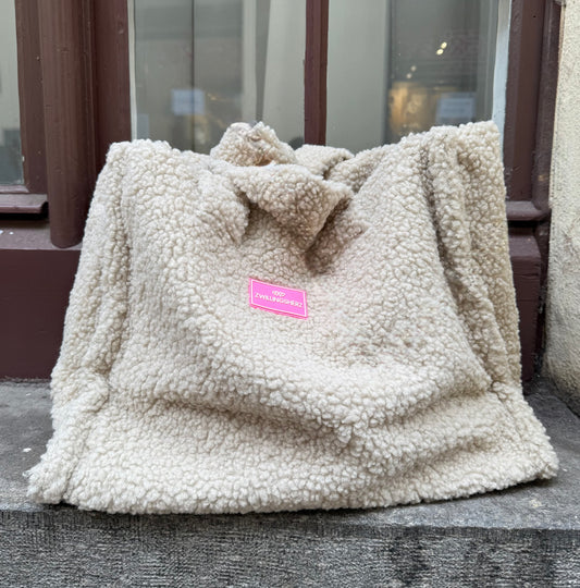 Zwillingsherz Shopper Teddy beige