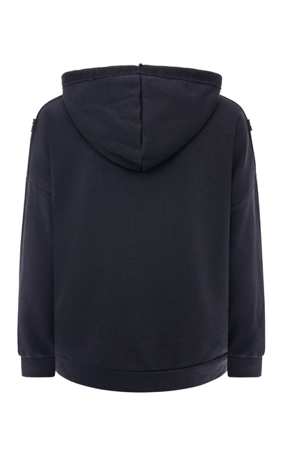 Zwillingsherz Hoodie Madame Dackel in schwarz
