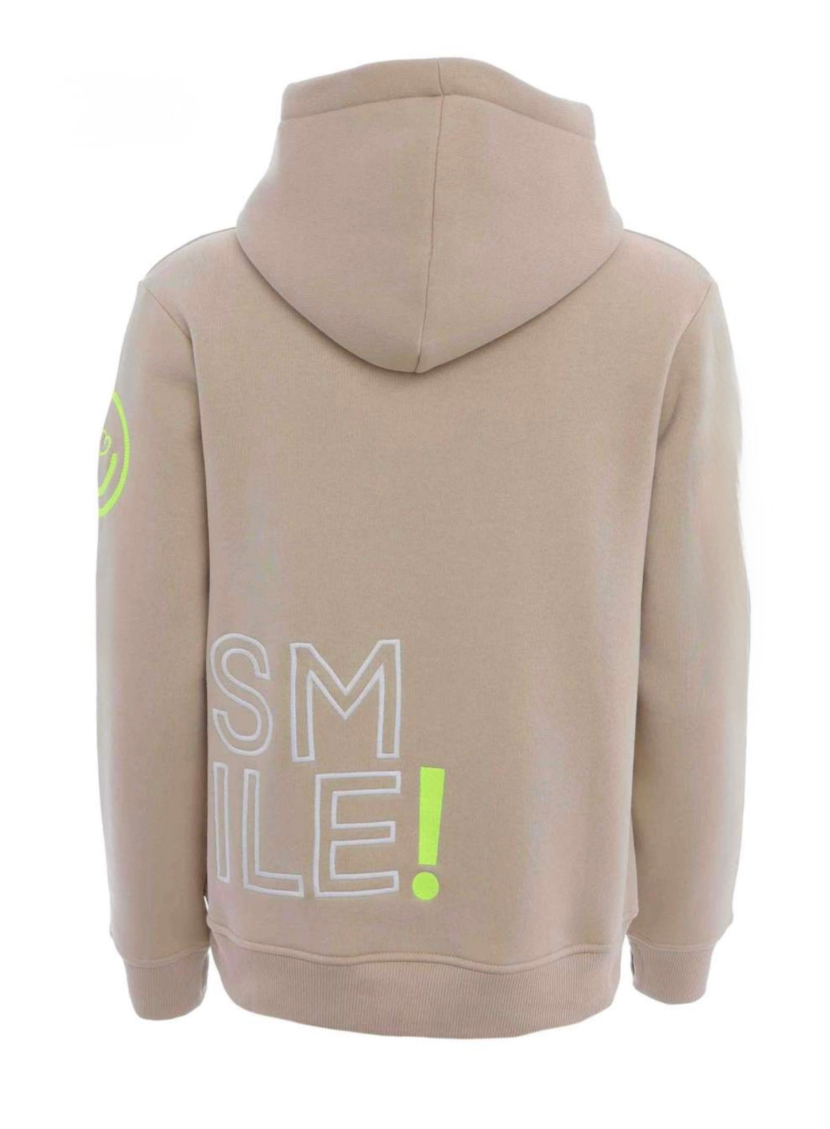 Zwillingsherz Hoodie SMILE in beige