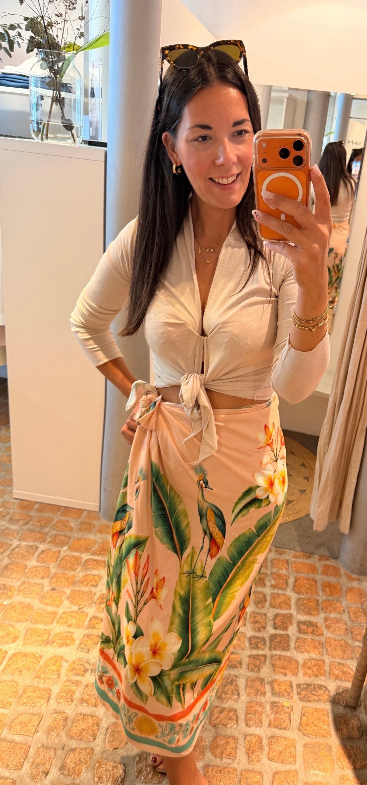 MAXI PAREO BINDEROCK SIDE TIE FLOWER