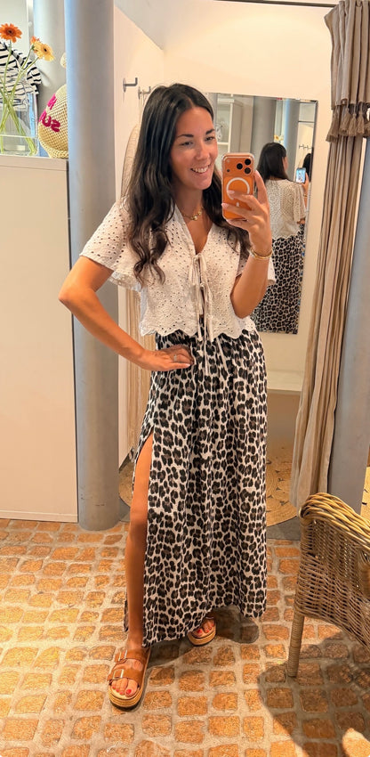 BOHO BLUSE ZUM BINDEN BEIGE