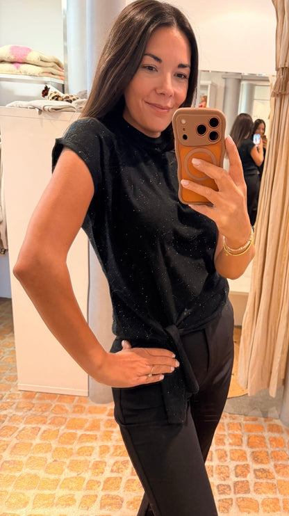 YAYA Strick Shirt mit Pailletten