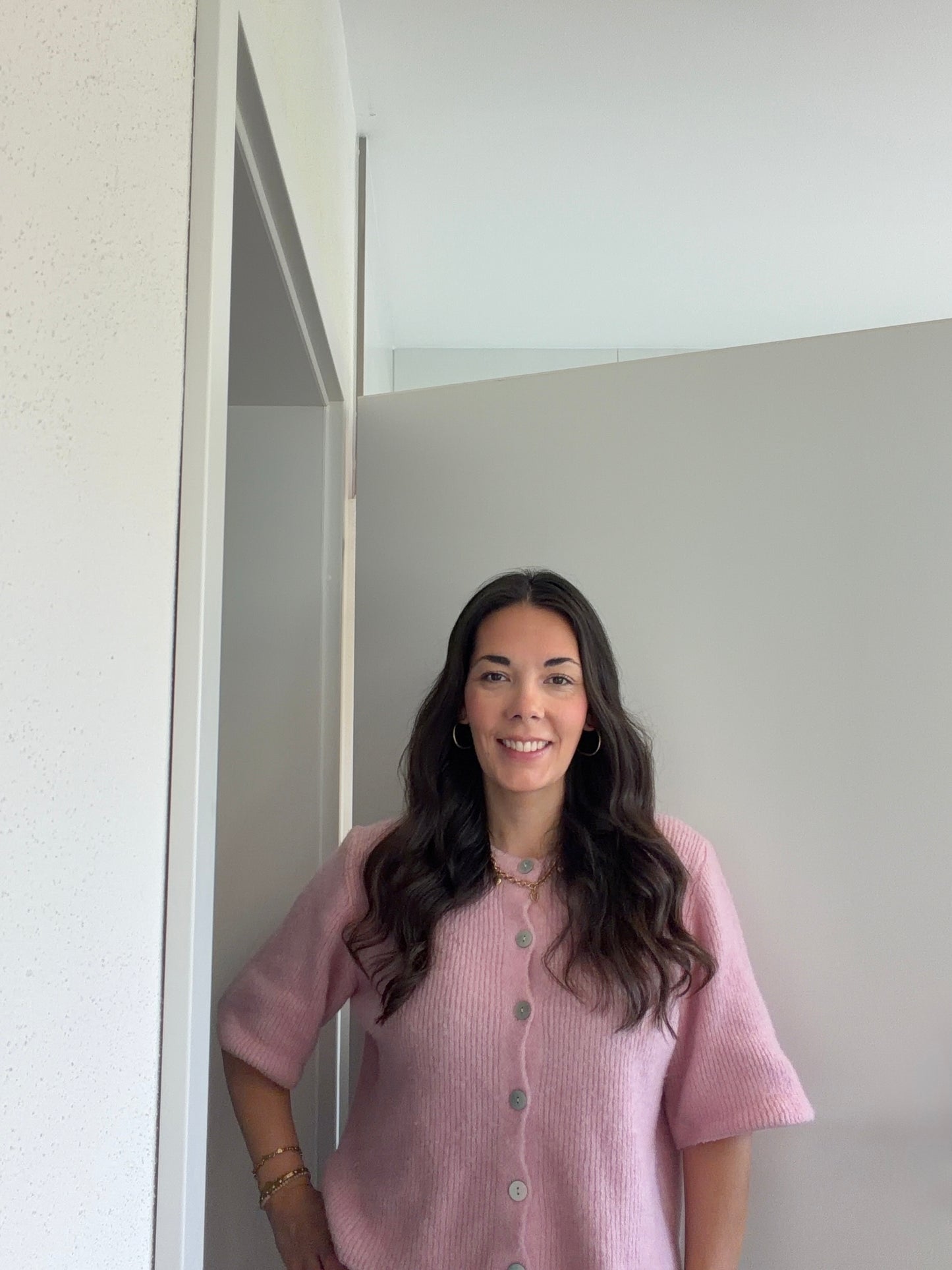 CARDIGAN KURZARM ROSA