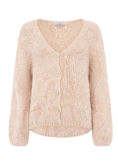 Zwillingsherz Plüsch Cardigan in mauve