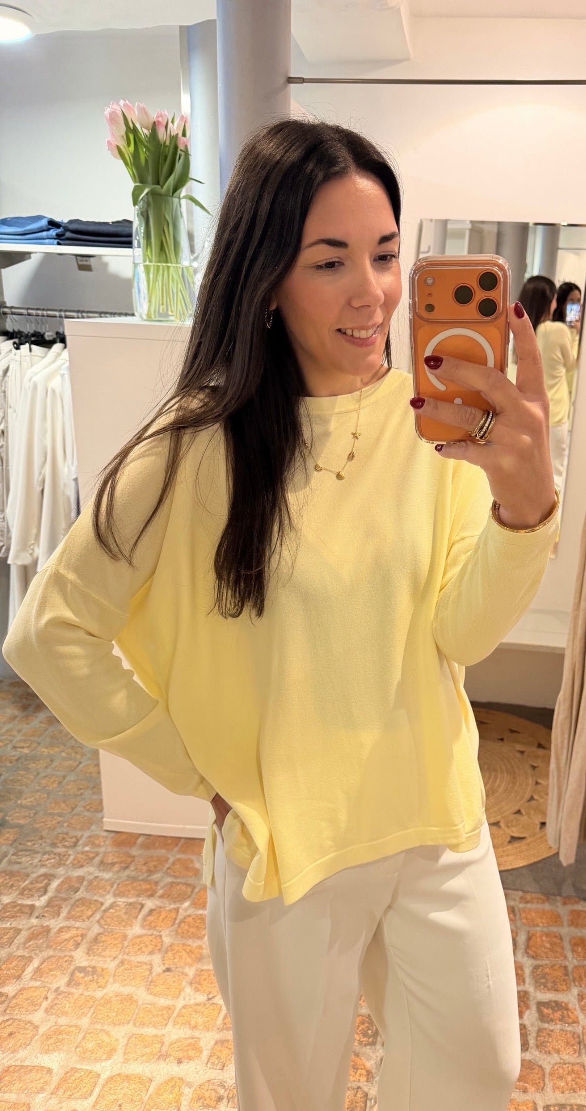 LONG SHIRT LOOSE BUTTER YELLOW