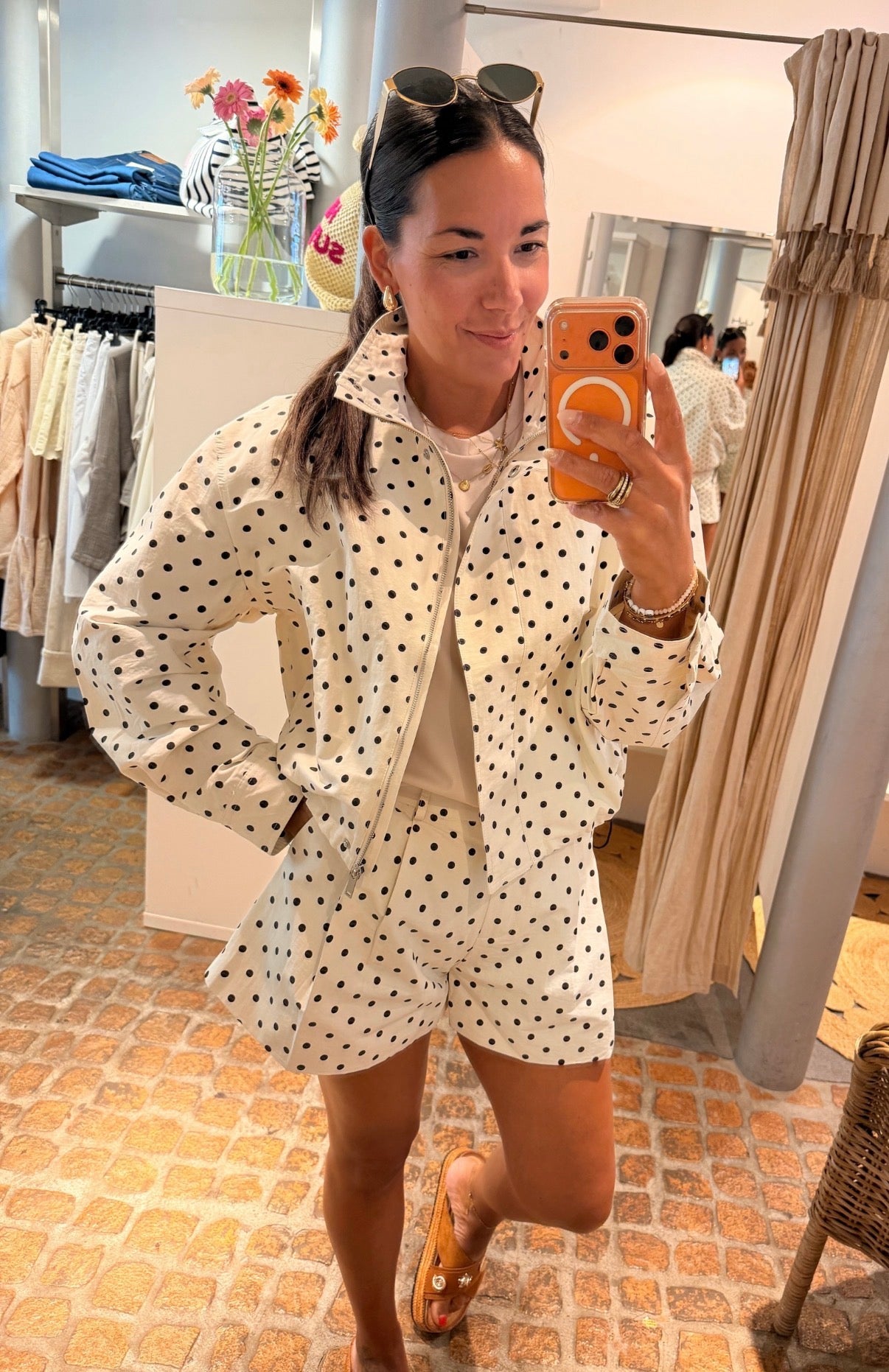 MIDI POLKA DOTS JACKE