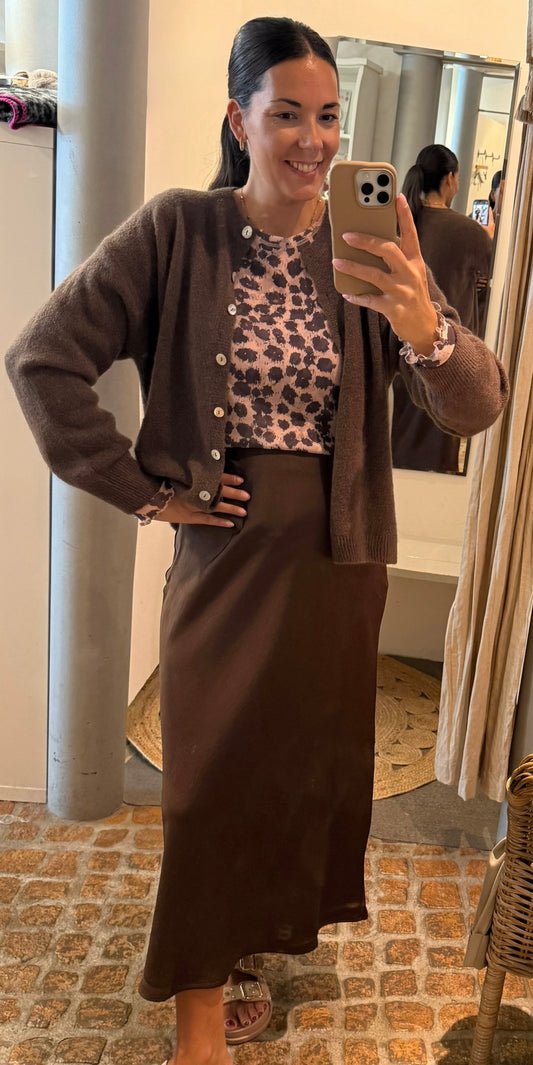 Cardigan in Braun