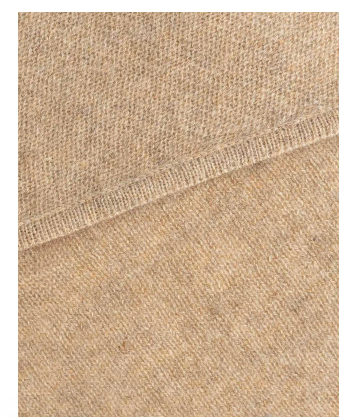 Zwillingsherz Kaschmir Dreieckstuch Camel