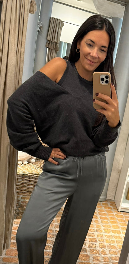 YAYA Twin Set in Anthrazit