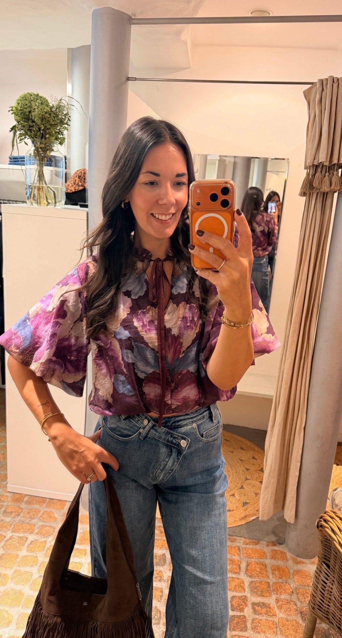 BLUMEN BLUSE NECKTIE