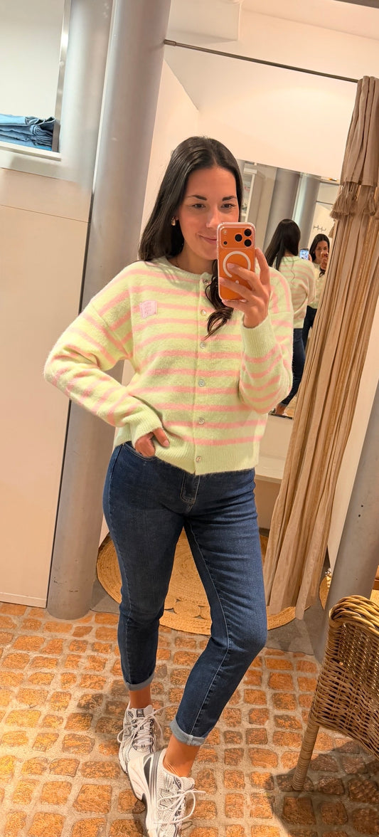 Cardigan LOVE gestreift