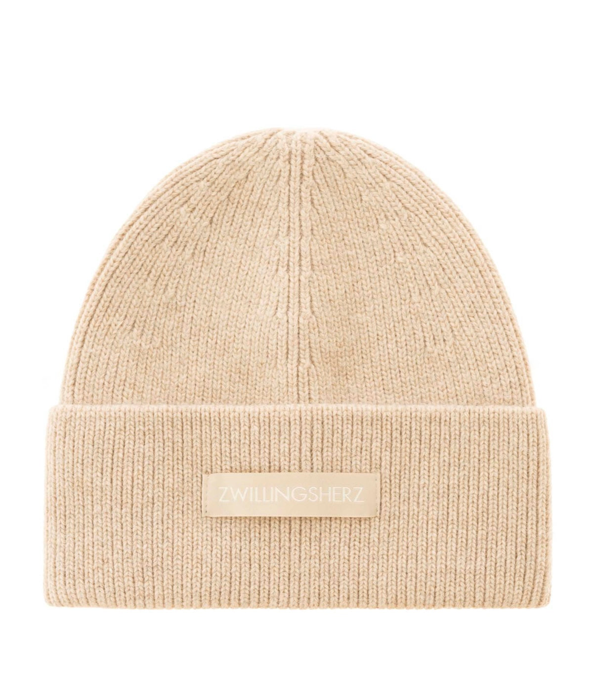 Zwillingsherz Mütze in beige